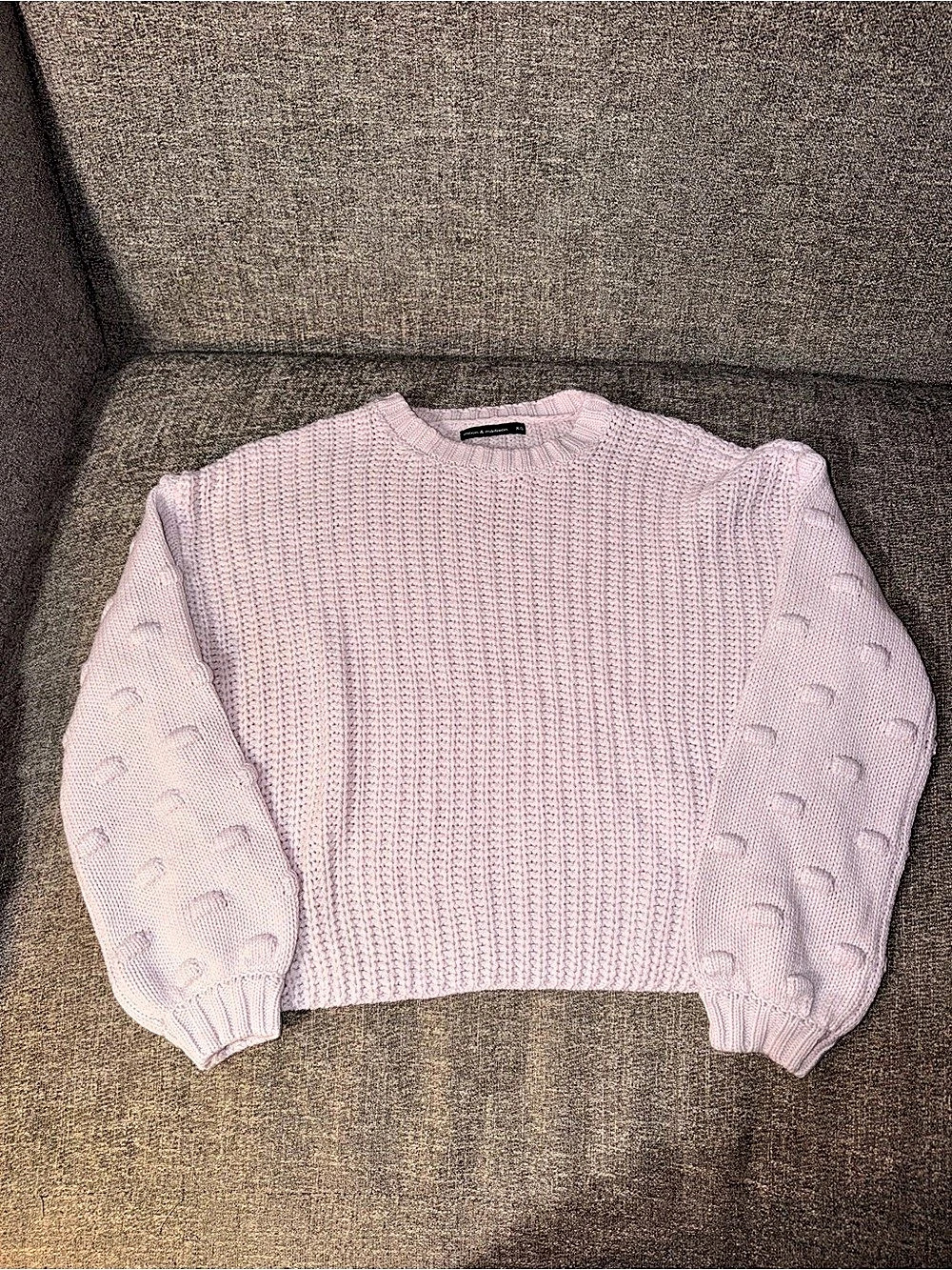 moon & madison Textured Knit Sweater in Grey Size XS Like New